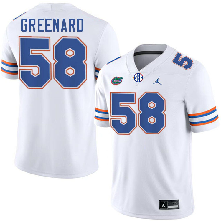 Jonathan Greenard Florida Jersey,Florida Gators #58 Jonathan Greenard Jersey Youth Uniforms-White